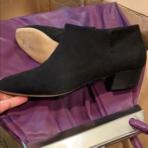 H&M zara style black faux suede boots